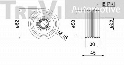 TREVI AUTOMOTIVE ap1068 -  Механизм свободного хода генератора